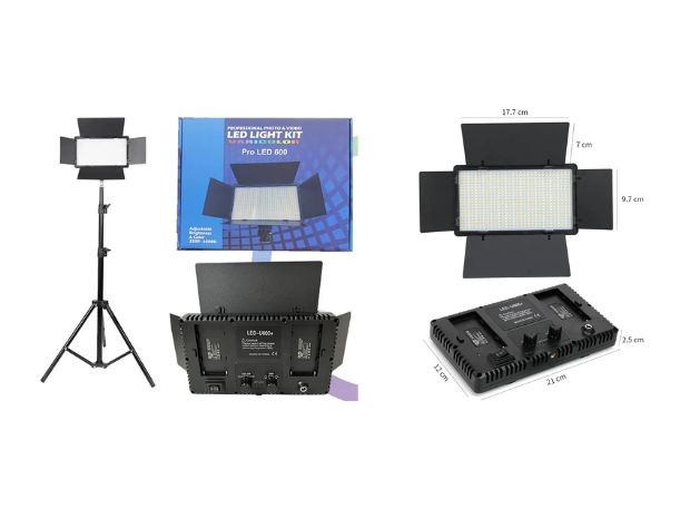 &uu PANEL LED FOTOGRAFIA 600 LED-U600+ TRIPODE